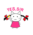 pigtails cat girl（個別スタンプ：13）