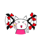 pigtails cat girl（個別スタンプ：17）