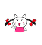 pigtails cat girl（個別スタンプ：20）
