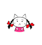 pigtails cat girl（個別スタンプ：21）
