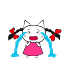pigtails cat girl（個別スタンプ：22）
