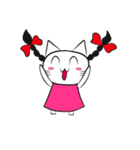 pigtails cat girl（個別スタンプ：26）