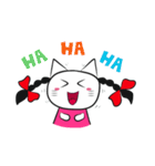 pigtails cat girl（個別スタンプ：31）