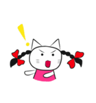 pigtails cat girl（個別スタンプ：32）
