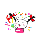 pigtails cat girl（個別スタンプ：33）
