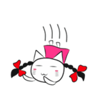 pigtails cat girl（個別スタンプ：37）