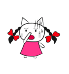 pigtails cat girl（個別スタンプ：39）