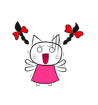 pigtails cat girl（個別スタンプ：40）
