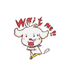 "water water" the white dog life（個別スタンプ：29）