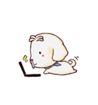 "water water" the white dog life（個別スタンプ：35）