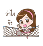 Memee let's play badminton.（個別スタンプ：9）