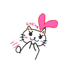 白猫のハク 3（個別スタンプ：8）