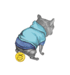 Bonjour！ Bonjour！ Black French Bulldog（個別スタンプ：9）