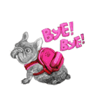 Bonjour！ Bonjour！ Black French Bulldog（個別スタンプ：16）