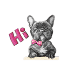 Bonjour！ Bonjour！ Black French Bulldog（個別スタンプ：17）