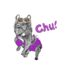 Bonjour！ Bonjour！ Black French Bulldog（個別スタンプ：18）