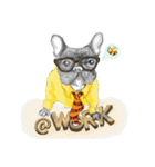Bonjour！ Bonjour！ Black French Bulldog（個別スタンプ：19）