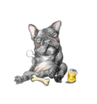 Bonjour！ Bonjour！ Black French Bulldog（個別スタンプ：23）
