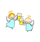 天使の落書き 笑顔でhappy♡（個別スタンプ：9）