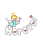 天使の落書き 笑顔でhappy♡（個別スタンプ：12）