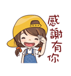 Girl With a Hat（個別スタンプ：36）