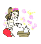 フラワーガールのキュートスタンプ（個別スタンプ：2）