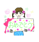フラワーガールのキュートスタンプ（個別スタンプ：16）