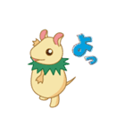 キャラメルランド ネズミ（緑）（個別スタンプ：22）