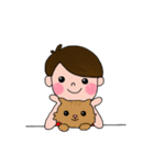 Girl and Little Cat（個別スタンプ：17）