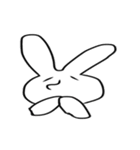へんてこうさぎさん（個別スタンプ：1）