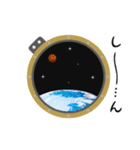 JAXA公式 宇宙飛行士と宇宙ステーション（個別スタンプ：37）