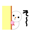 かわいい 雪だるまちゃん2（個別スタンプ：17）