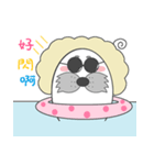 Cute seal-curly（個別スタンプ：1）