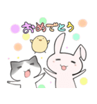 うさぎとねことヒヨコ（個別スタンプ：13）