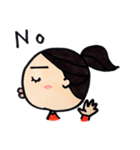 まる顔女子 2（個別スタンプ：2）