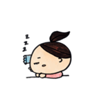 まる顔女子 2（個別スタンプ：39）