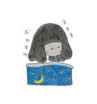 手描きの女の子（個別スタンプ：2）