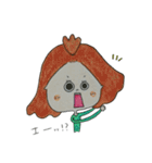 手描きの女の子（個別スタンプ：7）