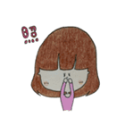 手描きの女の子（個別スタンプ：8）