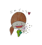 手描きの女の子（個別スタンプ：12）