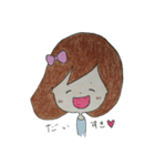 手描きの女の子（個別スタンプ：17）