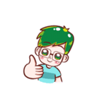 Green Hair Boy（個別スタンプ：2）