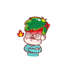 Green Hair Boy（個別スタンプ：3）