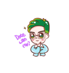 Green Hair Boy（個別スタンプ：5）