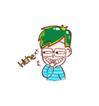 Green Hair Boy（個別スタンプ：8）