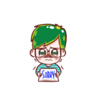 Green Hair Boy（個別スタンプ：10）