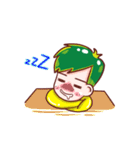 Green Hair Boy（個別スタンプ：14）