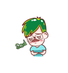 Green Hair Boy（個別スタンプ：16）