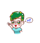 Green Hair Boy（個別スタンプ：23）