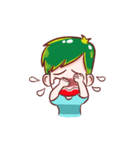 Green Hair Boy（個別スタンプ：27）